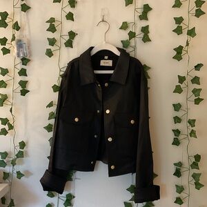 Girls Designer Black Jacket with Gold Accents ( Size L)